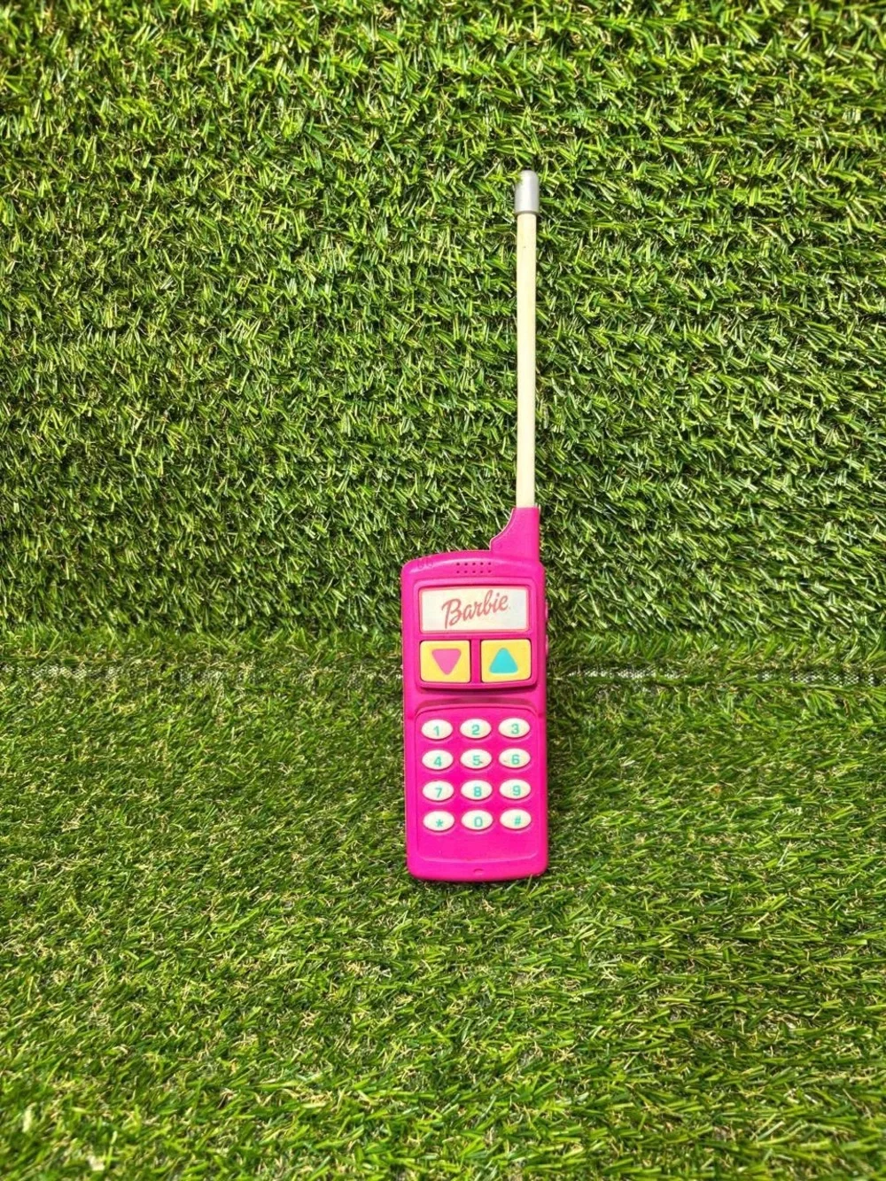 Vintage Barbie Mattel 1999 Pink Cell Phone Style Walkie-Talkie Retro Toy 27 MHz